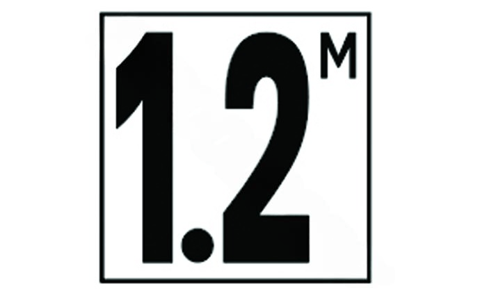 NPT DM51 - 517 5" Smooth Metric 1.2M Depth Marker - AquaDoc