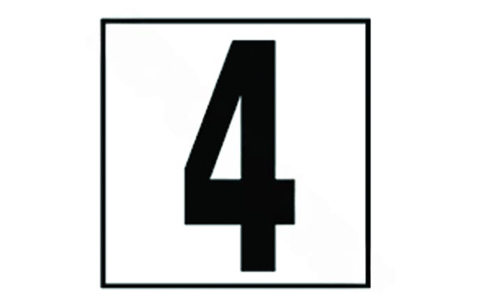 NPT DM52-1040 5-inch Non-Skid 4 Depth Marker for pool safety