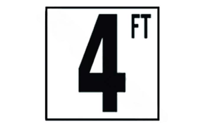 NPT 5" Non - Skid 4' Depth Marker DM52 - 2040 - AquaDoc