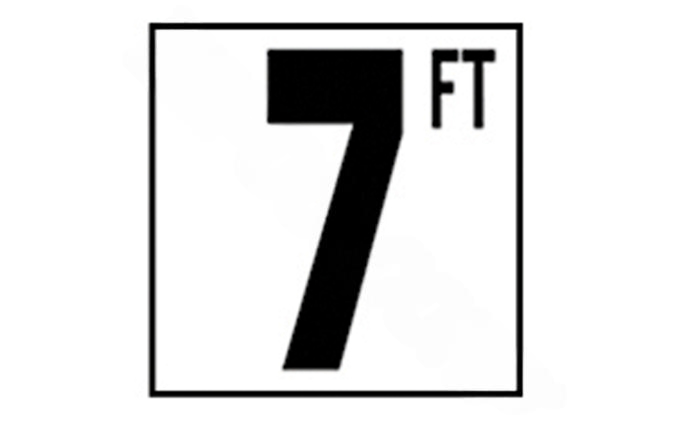 NPT DM52-2070 5-inch Non-Skid 7 FT Depth Marker for pool safety