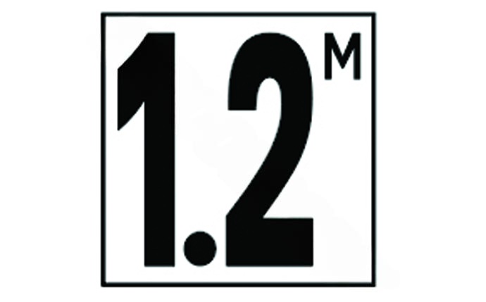 NPT DM52-517 5-inch Non-Skid 1.2M Depth Marker for pool safety