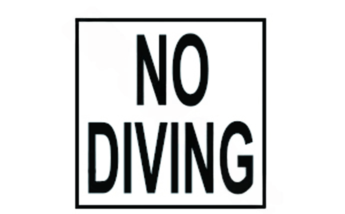 NPT Non - Skid NO DIVING Depth Marker DM702 - 12 - AquaDoc