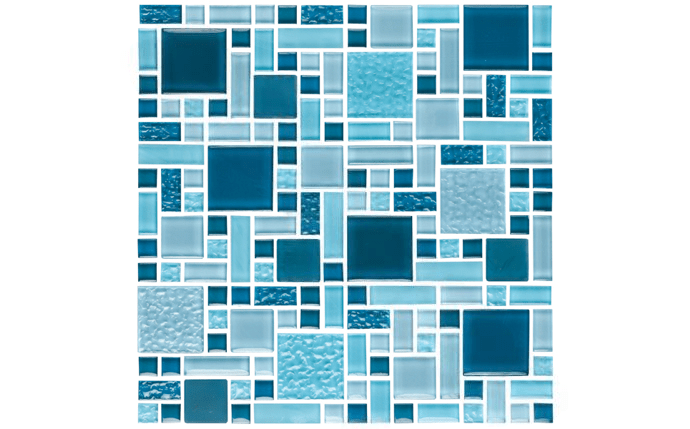 NPT Fusion Glass Tile Royal Blue Mosaic FS - IMPERIAL - AquaDoc