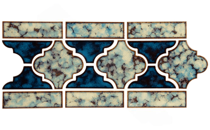NPT Lantern Tile Ocean Blue Border LAN - OCEAN - AquaDoc