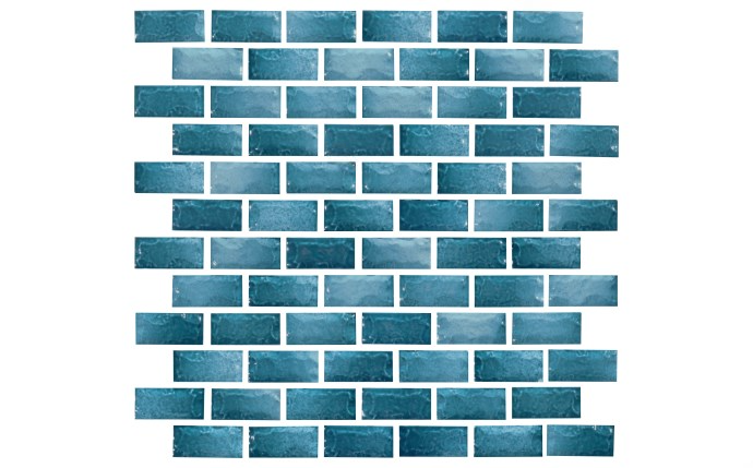 NPT Maui Porcelain Tile Teal 1x2 inches for pool and spa