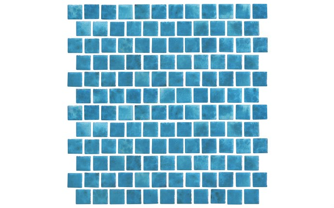 NPT Mini Koyn Glass Tile in Cerulean for pools and spas