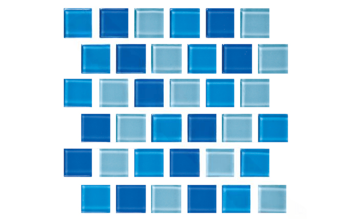 NPT 1" x 1" Allure Translucent Glass Tile Peacock 201 - 019 - AquaDoc