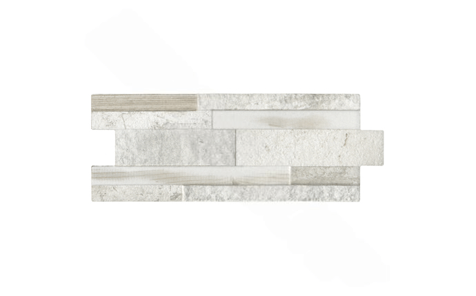 NPT 15 3/4" x 6 1/4" Rockwood Stone Look Tile Classic White RKW - WHITE - AquaDoc