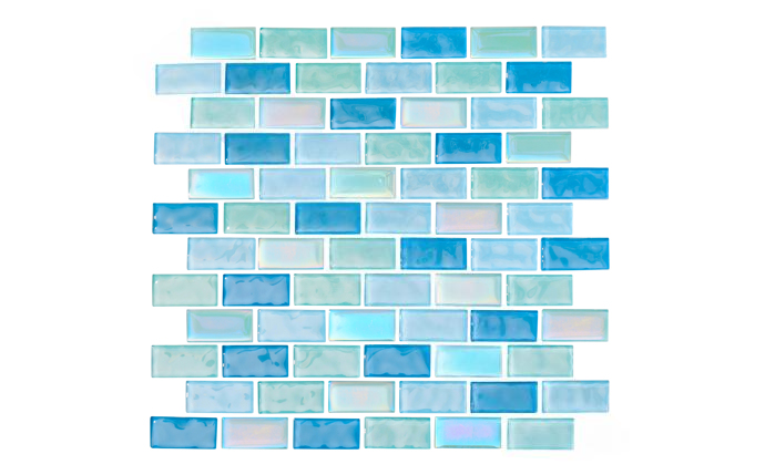 NPT 1" x 2" Seascape Tile Seafoam in a glossy finish
