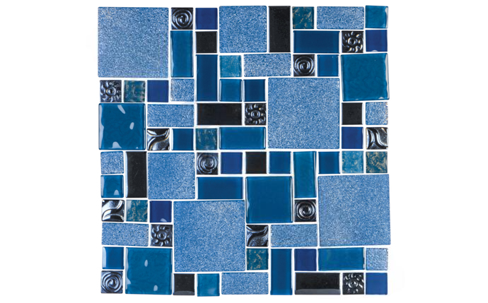 NPT Soleil Cleo Blue Mosaic Tile for pools and spas