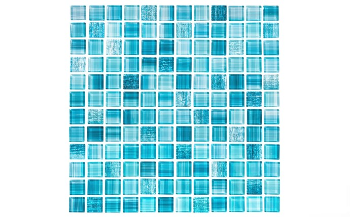 Front view of NPT TLS-TIFFANY Tiffany Blue glass mosaic tile