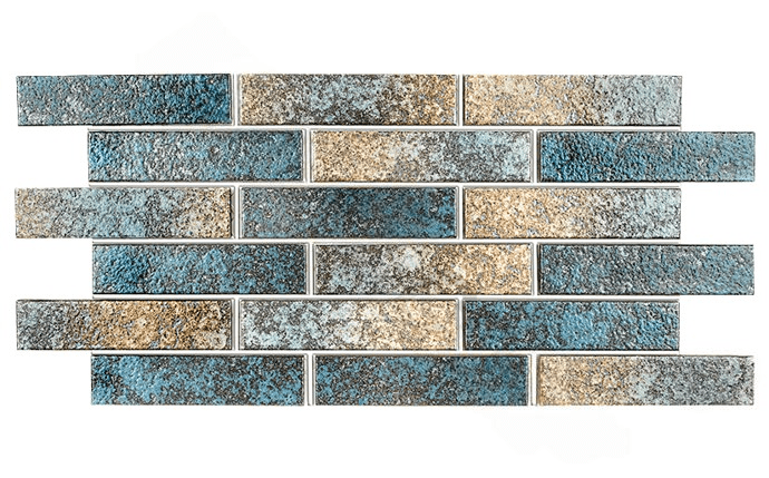 NPT CVKMNB3 Monsoon Border Tile Rustic Green - AquaDoc