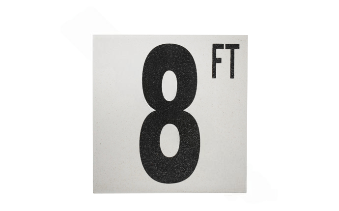 NPT 5" Non - Skid 8 FT AB FP Depth Marker 5DMAF8FT - AquaDoc