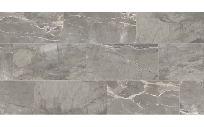 Dark Grey Porcelain Bullnose Tile with Sea-Inspired Design