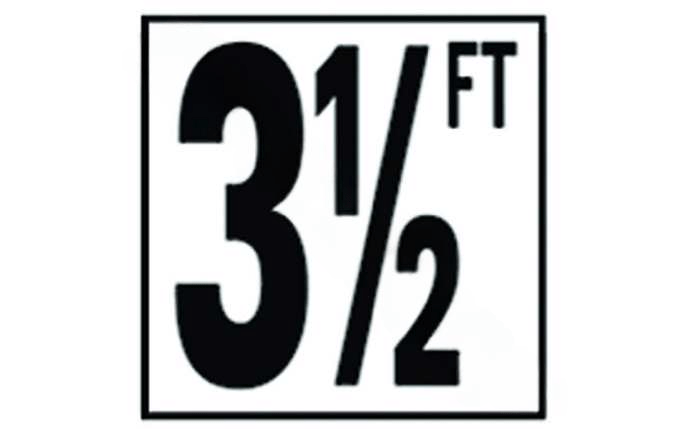 NPT 5" Non - Skid 3.5' Depth Marker DM52 - 2035 - AquaDoc