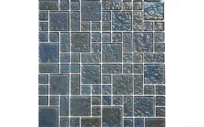NPT Mixed Size Galaxy Glass Tile Blends Graphite GG8M2348K8 - AquaDoc