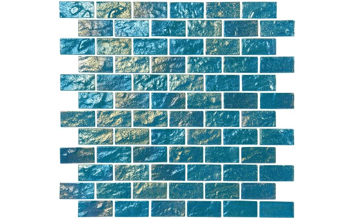 NPT Lightwaves Collection Aquamarine Tile 1" x 2" LWV - AQUAMARINE1X2 - AquaDoc