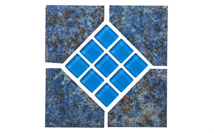 NPT Oceans Aqua Deco Tile front view