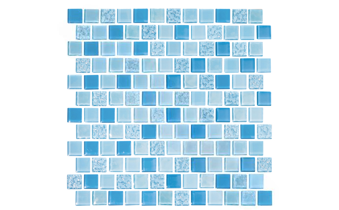 NPT 1" x 1" Seascape Tile Breeze - Ocean-Inspired Glass Mosaic