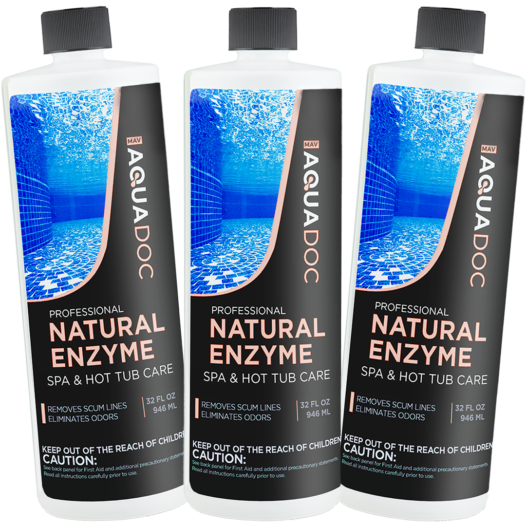 Natural Spa Enzyme in action, breaking down oils and organic debris in spa water