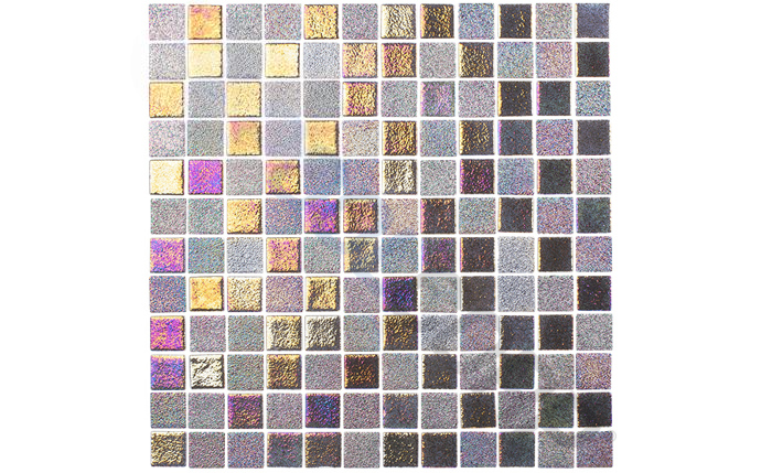 Opal Bronze Alloy Pool Tile shimmering in sunlight
