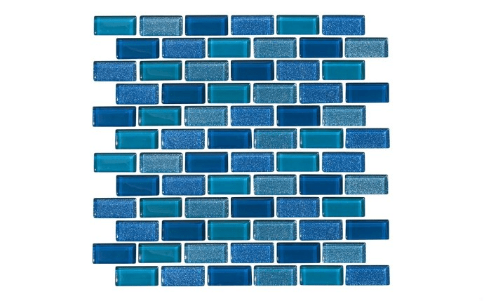 NPT 1" x 2" Orion Peacock Pool Tile ORN - PEACOCK - AquaDoc