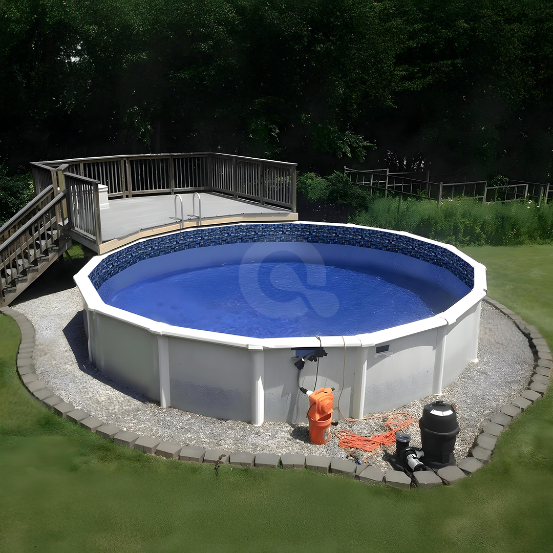 Latham LA5RO1800BS4ST 18 ft Round Above Ground Overlap Liner