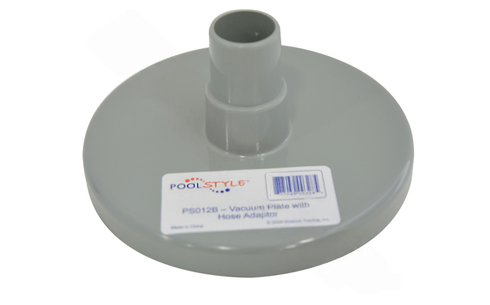 PoolStyle Gray Skimmer Vacuum Plate with Hose Adapter PS012B - AquaDoc