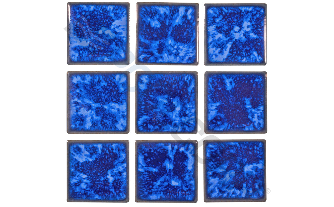 2" x 2" Glazed Tile Lake Blue
