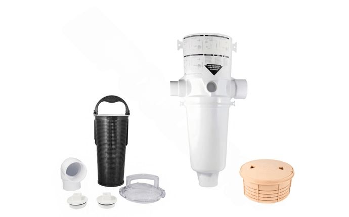 Paramount 004152472007 Beige DDC2 Deck Side Debris Canister with Lid - AquaDoc