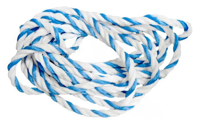 Super - Pro 10352 0.75" x 300' Roll Blue/White Pool Rope - AquaDoc