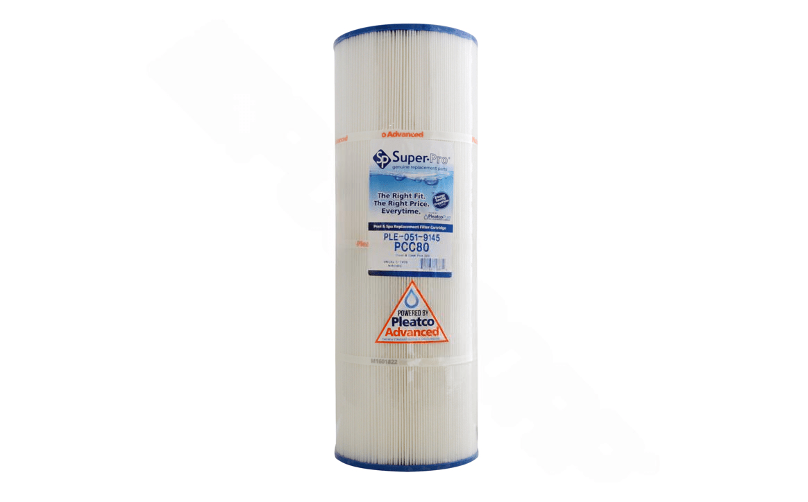 SUPER - PRO 7" Diameter 80 SqFt Replacement Filter Cartridge - 4 Required - AquaDoc