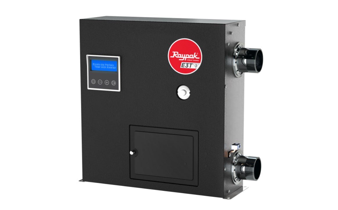Raypak 019147 E3T Electric Pool and Spa Heater ELS - R - 0045 - 4 - TI – 3 - Phase, 45kW, 480V, Titanium - AquaDoc