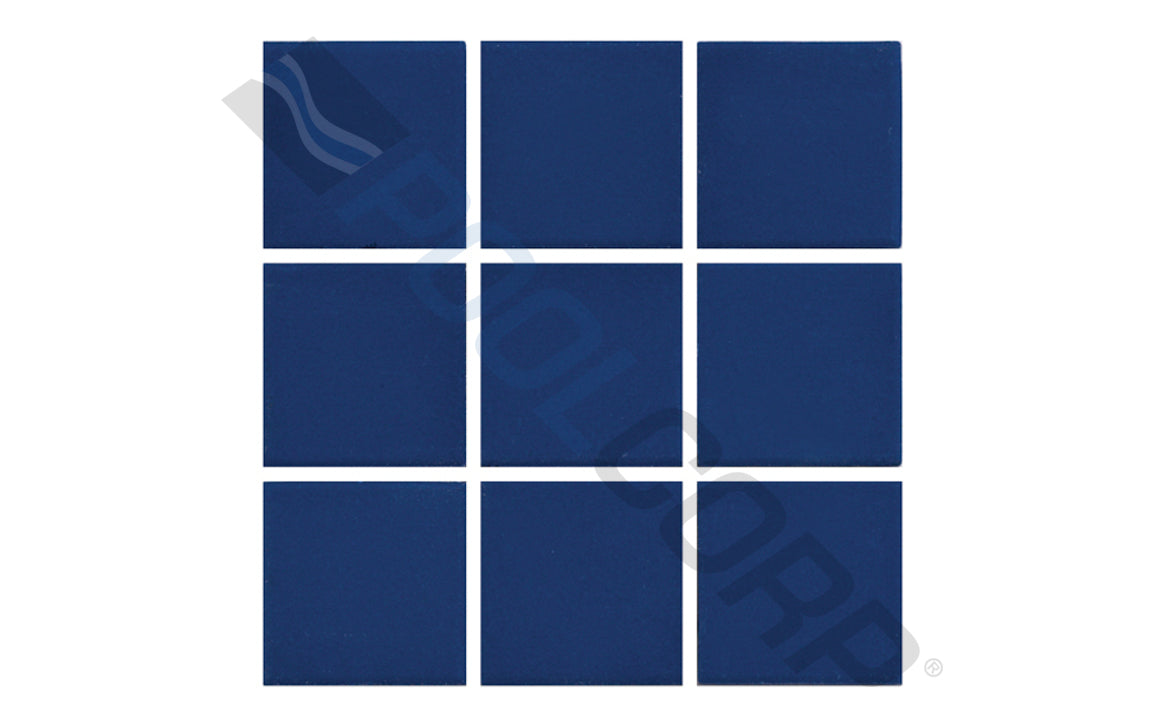 2" x 2" Unglazed Sapphire Sky Pool Tile