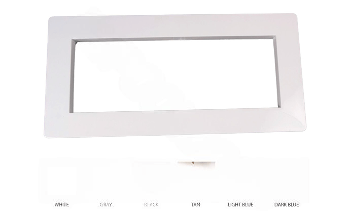 Super - Pro 8 - 7/8" x 18.5" Light Blue Wide Skimmer Faceplate Cover 25541 - 009 - 020 - AquaDoc