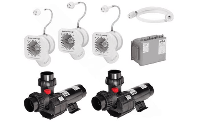 BADU SwimJet Systems Badu®Stream II 3 - Jet 2 - Pump Swimjet System with Square Cover 4 HP 1 PH 208 - 230V SS484 - 3400M - 1SW - AquaDoc