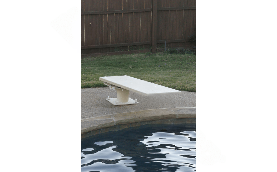 S.R. Smith 68 - 209 - 5982 8' Contilever Jump Stand with Frontier III Diving Board and White Base - AquaDoc