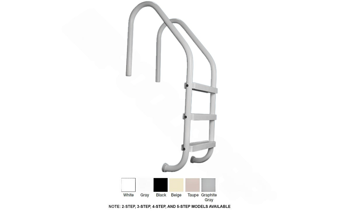 Saftron P-324-L3-W 24" x 53" White 3-Step Residential Ladder