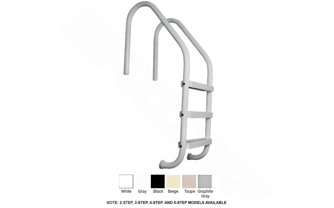 SAFTRON 24" x 53" White 3 - Step Residential Ladder P - 324 - L3 - W - AquaDoc