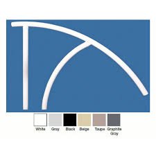 SAFTRON 44" x 36" White Triton Series Return - to - Deck Handrail TRTD - 144 - W - AquaDoc