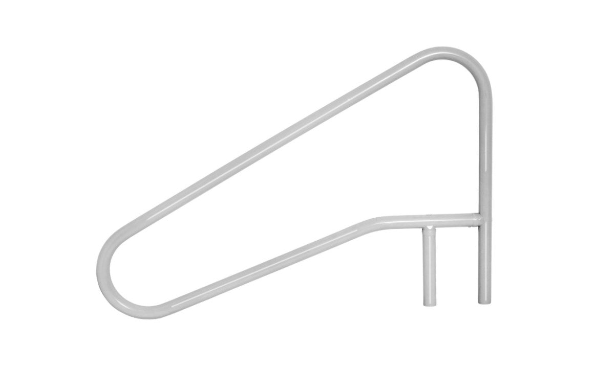 Saftron CBRTD-354-G 54" x 32" Gray 3-Bend Cross-Braced Pool Handrail