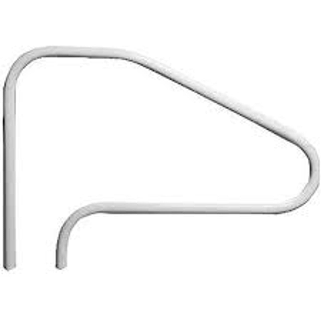 Saftron RTD-448-G 48" x 32" Gray 4-Bend Return-to-Deck Handrail