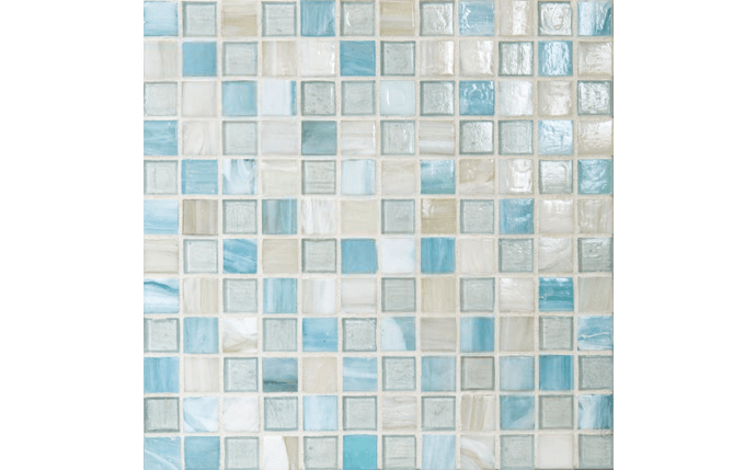 NPT 1" x 1" Santorini Tile Argent Blue SAN - BLUE - AquaDoc
