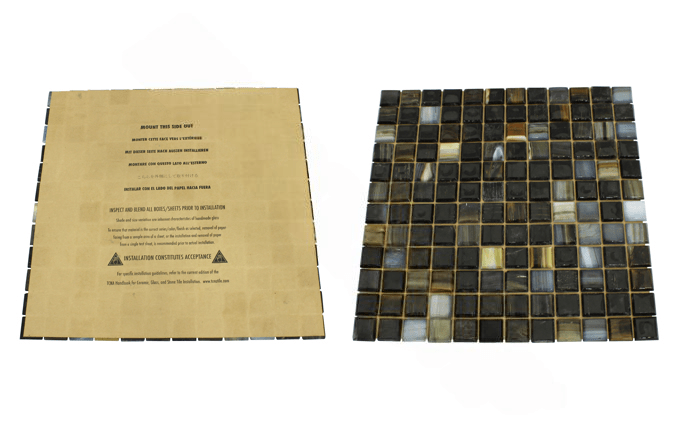 NPT 1" x 1" Santorini Tile Umbria Black SAN - BLACK - AquaDoc