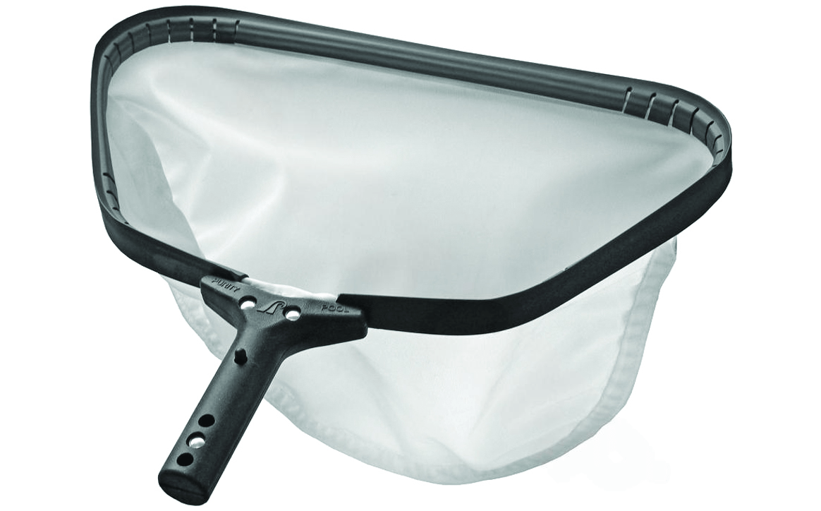 PoolStyle PSBKFINE 17" Pro Series Black Knight Leaf Rake with Fine Mesh Bag - AquaDoc