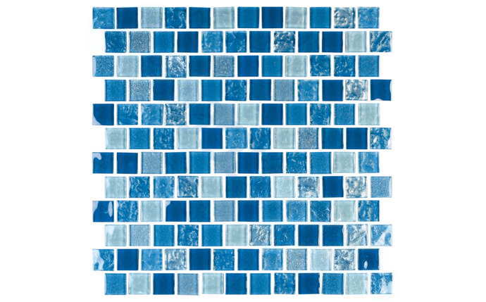 NPT 1" x 1" Soleil Tile Cleo Blue SOL - CLEO1X1 - AquaDoc