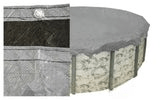 GPC Winter Covers 18' x 34' Oval Silver Pro Winter Cover 12122238A - AquaDoc