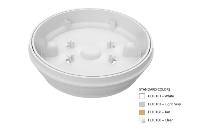 Super - Pro 10" Round Light Gray Fillable Skimmer Cover and Frame FL10103 - AquaDoc