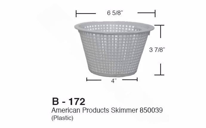 Super - Pro® B - 172 6 - 5/8" Plastic Skimmer Basket - AquaDoc