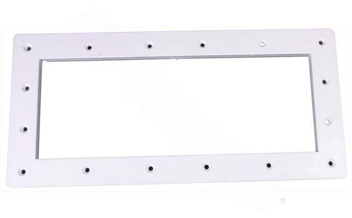 White wide-mouth skimmer faceplate for pool maintenance